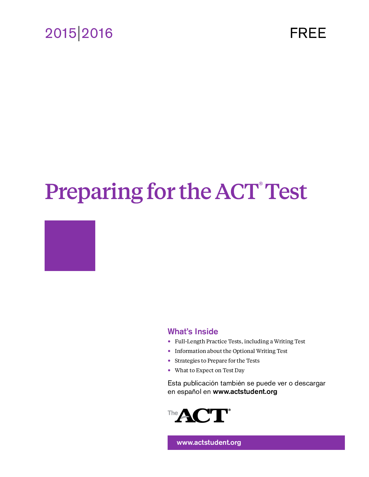 Preview of ACT ANSWERED PAST PAPER 5